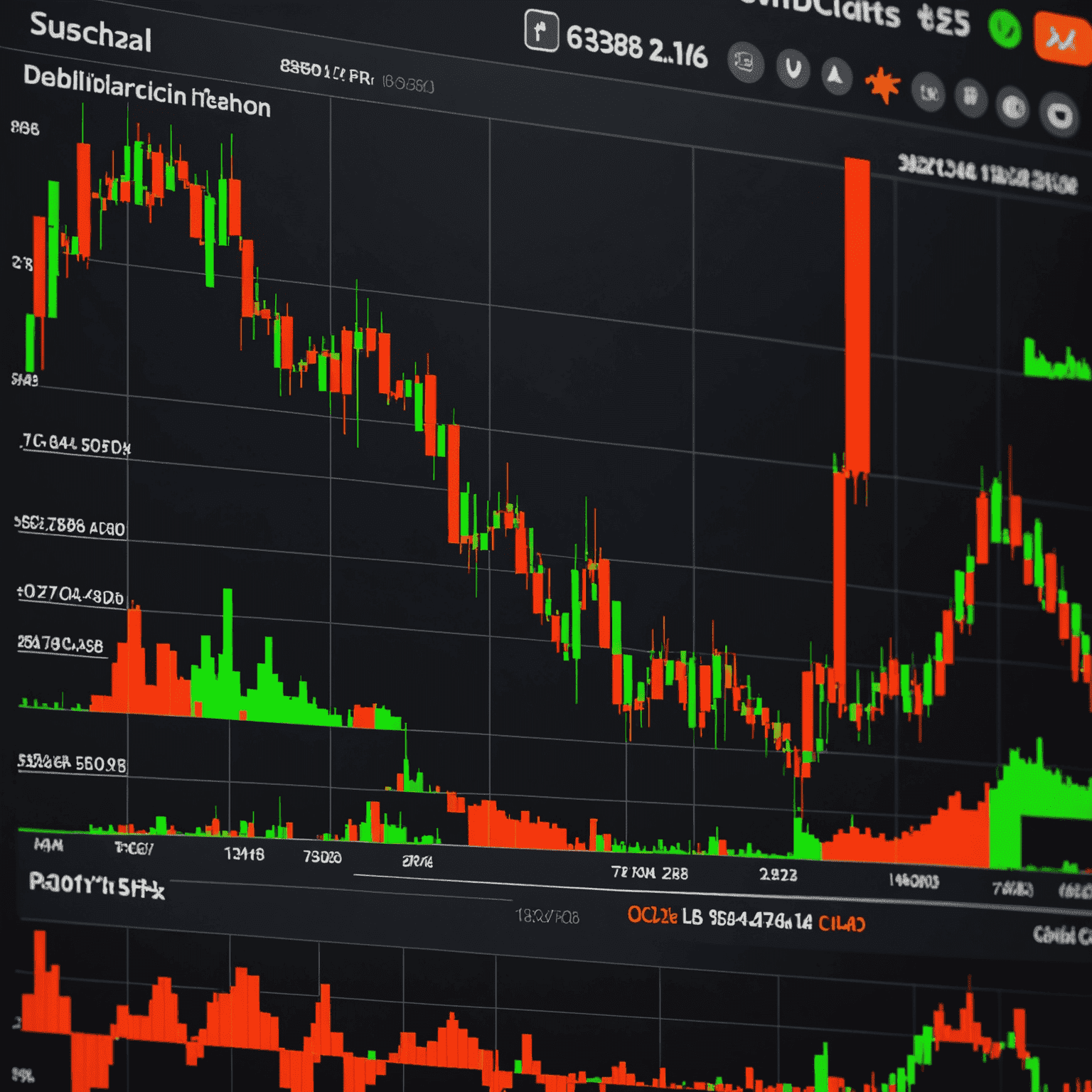 Interactive oil price chart showing real-time data with candlestick patterns and technical indicators